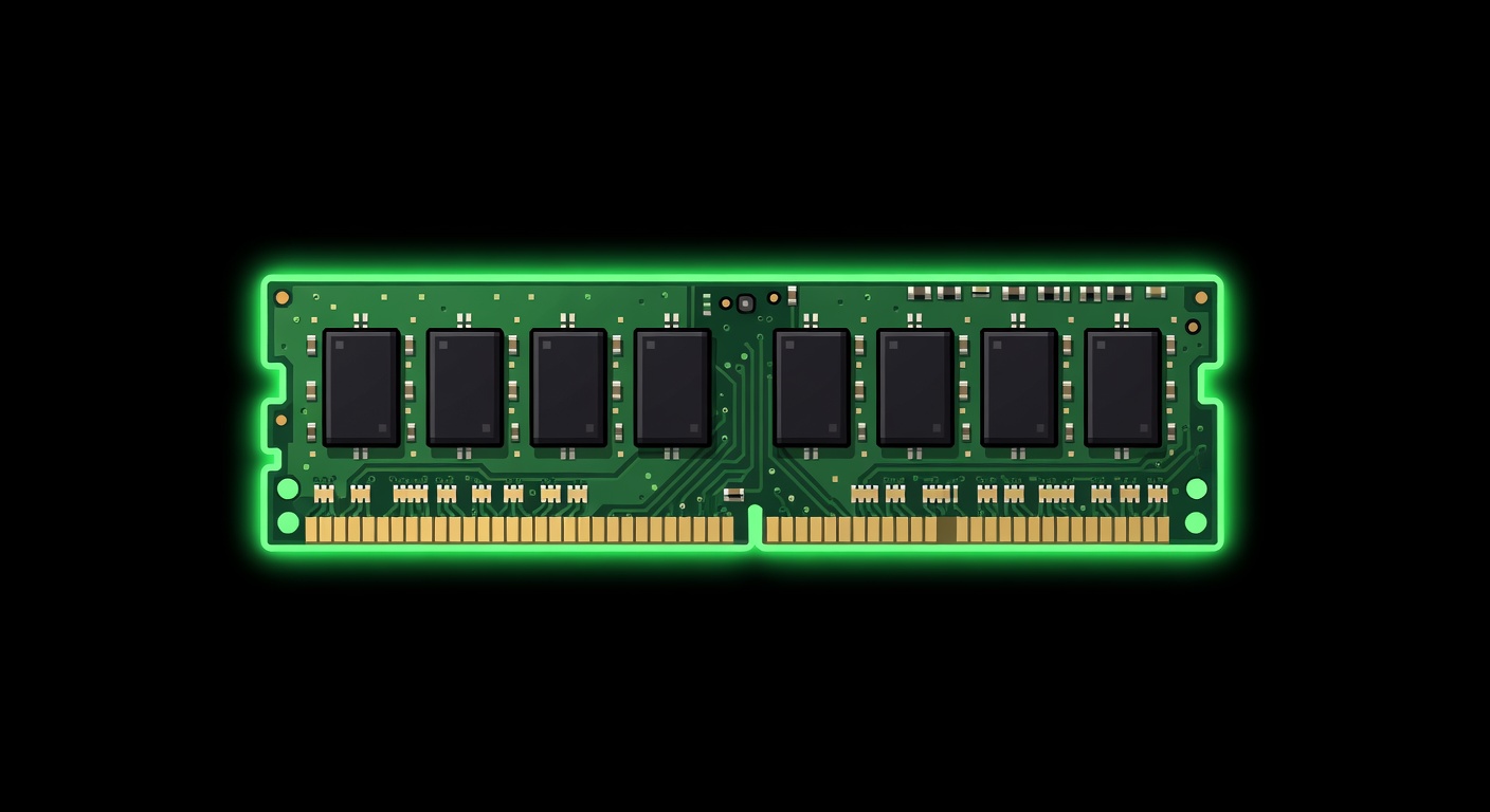 Glowing green DIMM